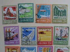 CHINA -STAMPS-1977-R18-SC#1315-28 INDUSTRIAL & AGRICULTURAL CONSTRUCTION , CTO-