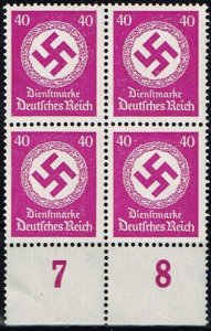 Germany 1934,Sc.#O90 MNH block of 4 Eagle on a base. cv.€14