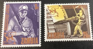 Zambia #55-56 Mint Never Hinged International Labor Organization 1969