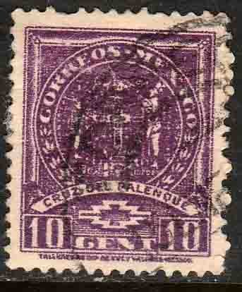 MEXICO 844, 10¢ 1934 Definitive Wmk Gobierno...279 Used. F-VF.  (926)