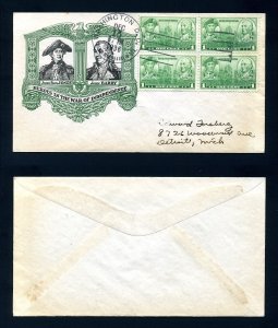 # 790 Block of 4 on First Day Cover with Dietz cachet dated 12-15-1936