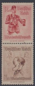 WWII Propaganda Stamps Mi 30-31 F - VF Mint NH Setenant Pair - Propaganda For...