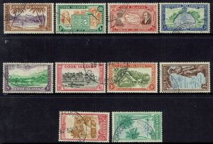 COOK ISLANDS 1949 PICTORIAL SET USED