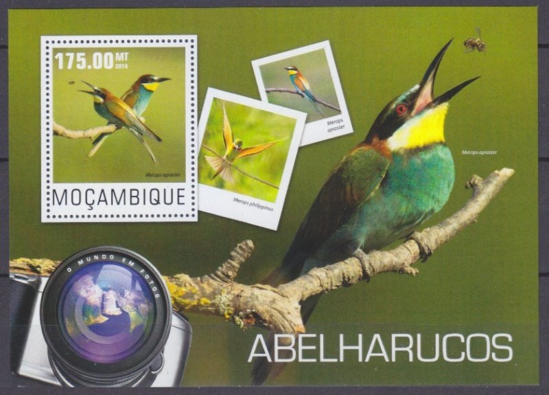 2014 Mozambique 7594/B958 Birds - Bee-eater 10,00 €