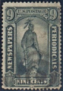 US PR14 Newspaper F-VF Used Neat Black Target Postal Cancel