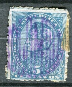 COLOMBIA; 1886 early Bolivar issue fine used 5c. value, + Postmark