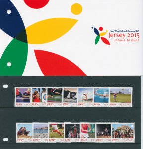 Jersey 2015 MNH Sports Stamps Island Games Table Tennis Football Golf 14v Set PP