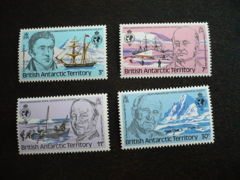 Stamps - British Antarctic-Scott#76-78,81-Mint Never Hinged Part Set of 4 Stamps