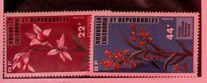 NEW CALEDONIA Sc 425-6 NH ISSUE OF 1977 - FLOWERS - ORCHIDS