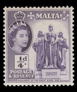 MALTA 1956-57 SCOTT # 246. MINT