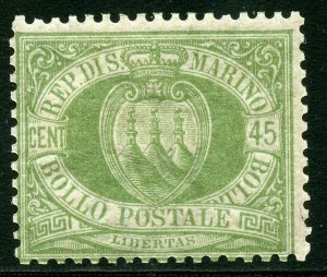 SAN MARINO SCOTT#19  MINT HINGE REMNANT --SCOTT VALUE $9.25