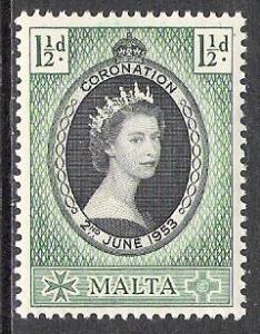 Malta #241 Coronation Issue MHR