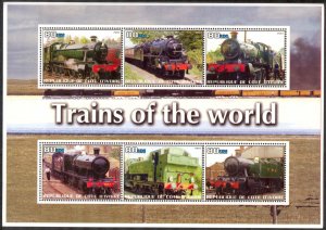 Ivory Coast 2003 Steam Trains Locomotives of the World (I) Sheet MNH