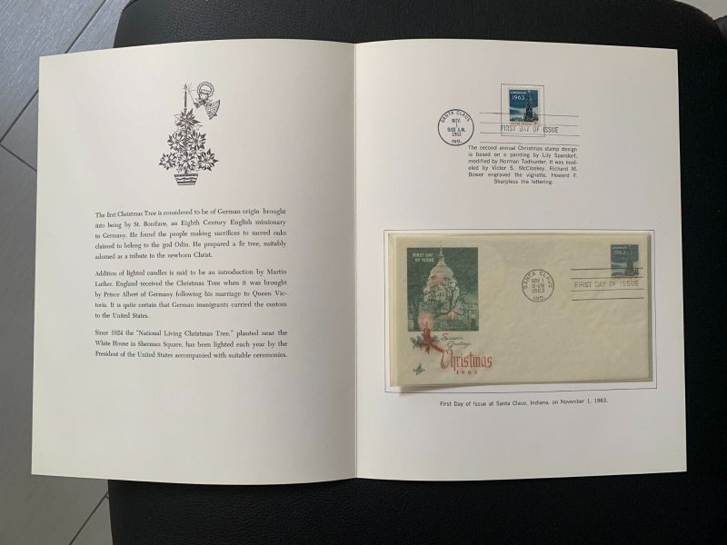 1963 U.S.A Christmas FDC folder 