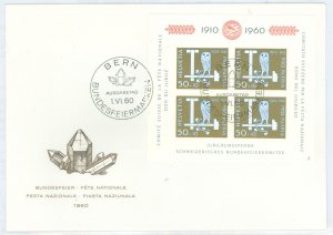 Switzerland B297 1960 Semi-postals FDC, Nice cacheted S/S FDC Zumstein= 40 SFr