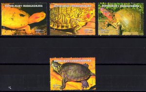 Malagasy 1999 TURTLES  Set of 4 values Perforated MNH