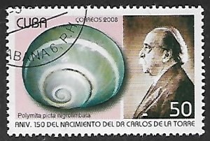 Cuba # 4895 - Carlos de La Torre & Land Snail - unused / CTO....{Z5}