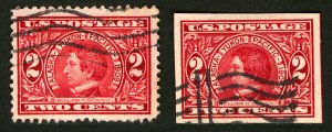 #370 & #371 1909 2c Alaska-Yukon-Pacific Issue Perf 12 & Imperf W C/L, Used