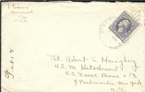 Mineral, Va to U.S. Marine Det., Naval Base #13 (Azores Islands) 1918 (M5505)