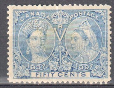 Canada #60ii Mint F-VF OG H C$800.00 -- Pale Blue Shade Jubilee --