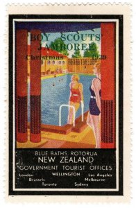 (I.B) New Zealand Cinderella : Boy Scouts Jamboree Overprint (1939)