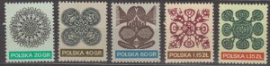 Poland Scott Scott #1822-1826 1971 MNH