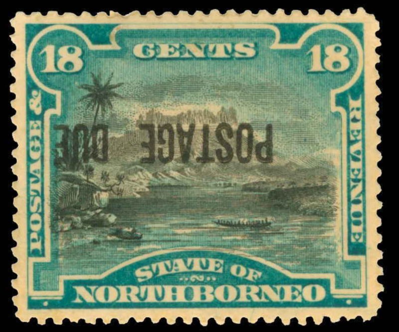 North Borneo Scott J7c Gibbons D10a Mint Stamp