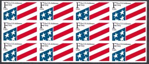 United States 2522a F (29¢) Flag (1991). Pane of 12. MNH