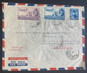 1950s Egypt Airmail Censored cover To Zurich Switzerland