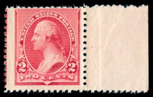 MOMEN: US STAMPS #220a ONE HAT MINT OG NH MARGIN POST OFFICE FRESH