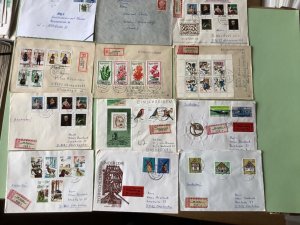 German Democratic Republic 12  postal stamps covers Ref A1654