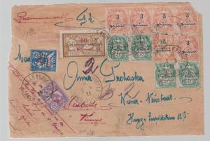 1921 Morocco cover to  Vienna Austria All French Protectorate Overprint Stamps