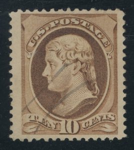 USA 209 - 10 cent Jefferson Redesign - VF Used Jumbo