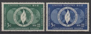 United Nations Scott# 13-14 1952 MNH