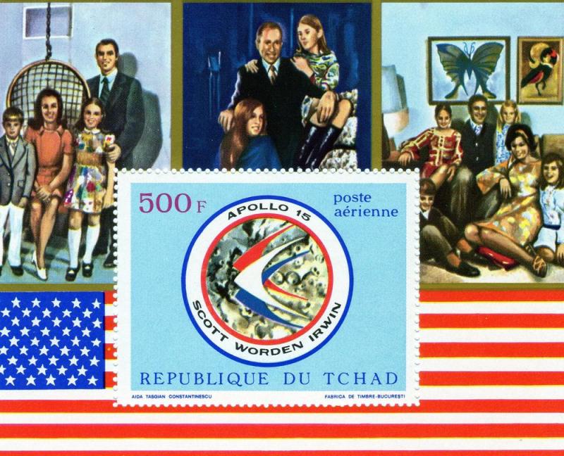 Chad 1972 SPACE APOLLO 15 s/s Perforated Mint (NH)