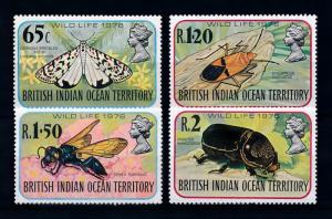 [70734] British Indian Ocean Territory 1976 Insects Butterflies  MNH