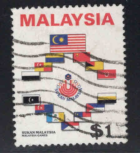 Malaysia Scott 328 Used Flag stamp set