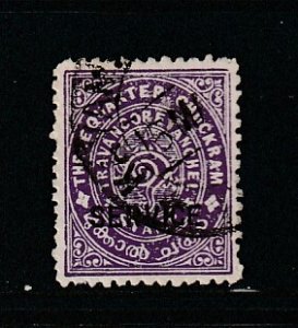 India Travancore O52 Set U Overprint