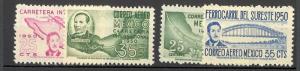 MEXICO 1950 Scott C199-202 Cmplt mnh set - scv $4.15 Less 50%=$2.05 BIN