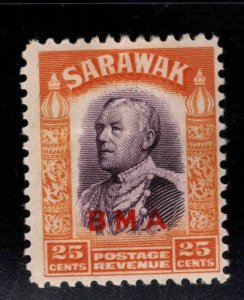 SARAWAK Scott 146 MH*  BMA overprint stamp,