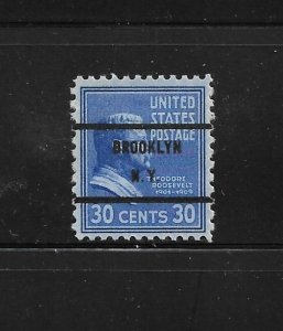 US Bureau Precancels: Brooklyn, NY, #830-71; 30¢ 1938 Prexy; PSS CV $4