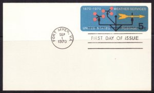 F1867   UNITED STATES   FDC # UX57      Weather Services Centennial