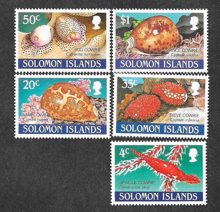 Solomon Islands 666-670 Mint NH Sea Shells!