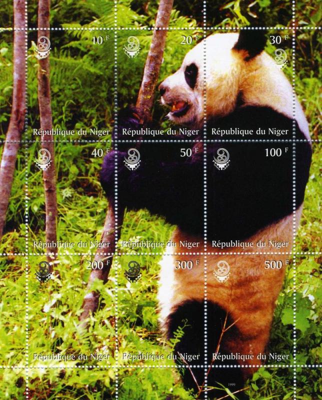 Niger 1999 GIANT PANDA s/s Perforated Mint (NH)