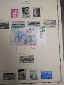 collection on pages Japan 1950-52 QJ: CV $288