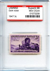 US SCOTT #950 MINT-SUPERB-OG-NH GRADED 98 PSE SLAB SMQ $55 (7/24/24 GP)