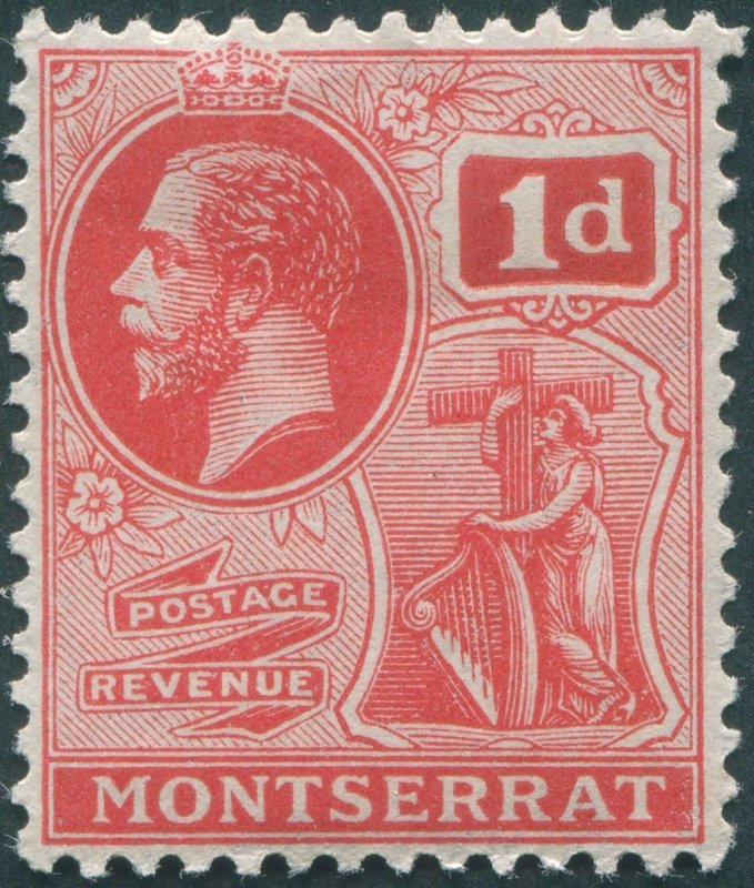 Montserrat 1916 1d scarlet SG50 unused