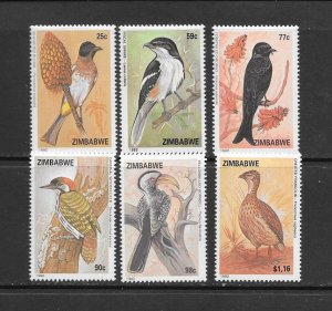 BIRDS - ZIMBABWE #664-9   MNH