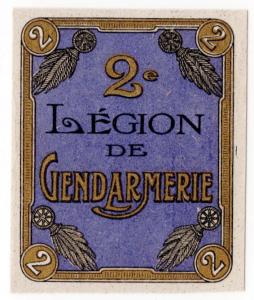 (I.B) France Cinderella : Delandre Great War Patriotic Stamp (Gendarmerie)