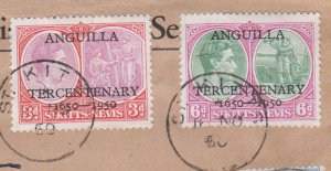ANGUILLA Registered cover postmarked St-Kitts, 16 Nov. 1960 to New York